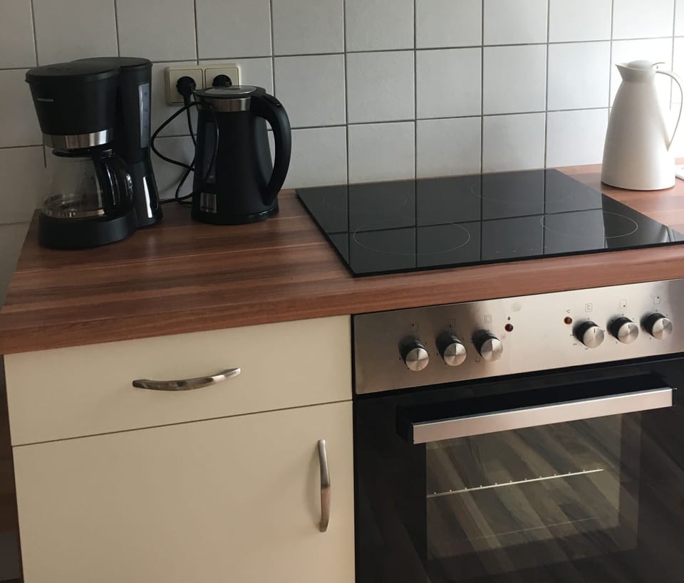 Apartment, 1 Bedroom | Private kitchen | Coffee/tea maker, fridge, stovetop, electric kettle