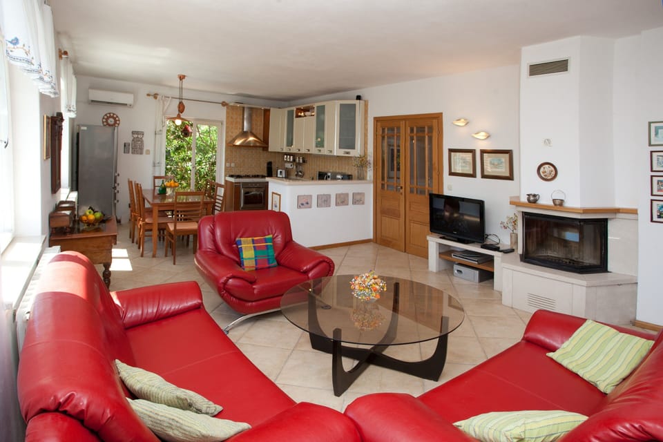 Villa, 5 Bedrooms | Living area | Flat-screen TV, DVD player