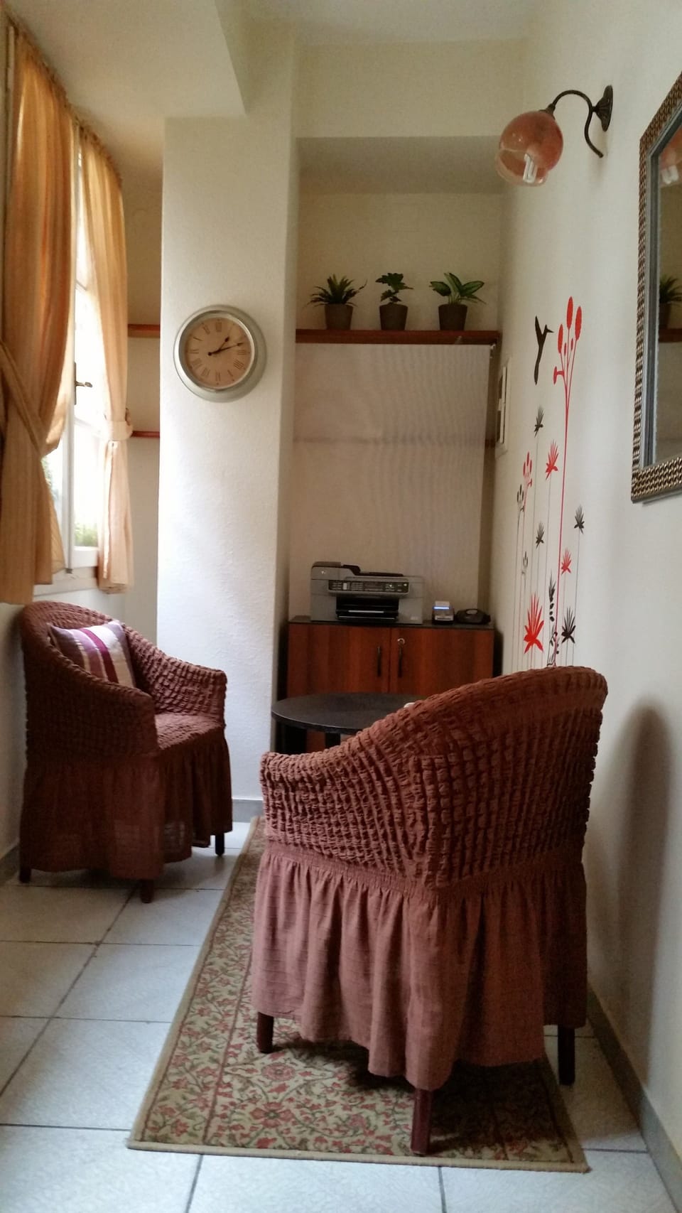 Basic Triple Room, Multiple Beds, Private Bathroom, Ground Floor | Living area | Flat-screen TV