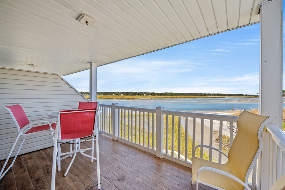 Enjoy an inlet view from the balcony.
