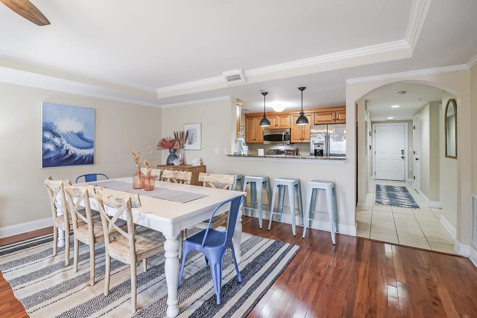 Dining area and kitchen