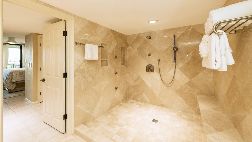 The oversized shower in the Master...