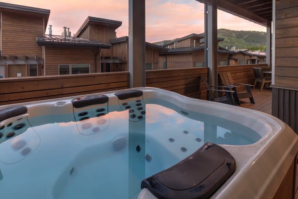 Private hot tub on lower level deck