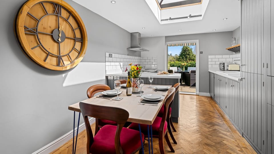 The light and open kitchen is perfect for family meals