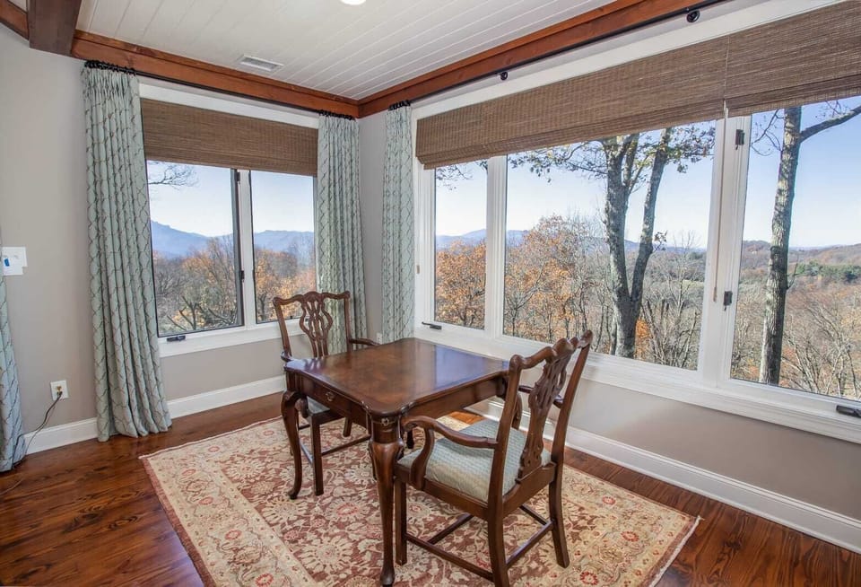 Card Table in Living Room with Long Range Views