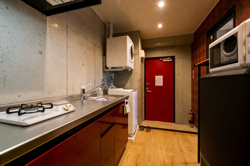 Standard Double Room | Private kitchen | Fridge, microwave, electric kettle, cookware/dishes/utensils