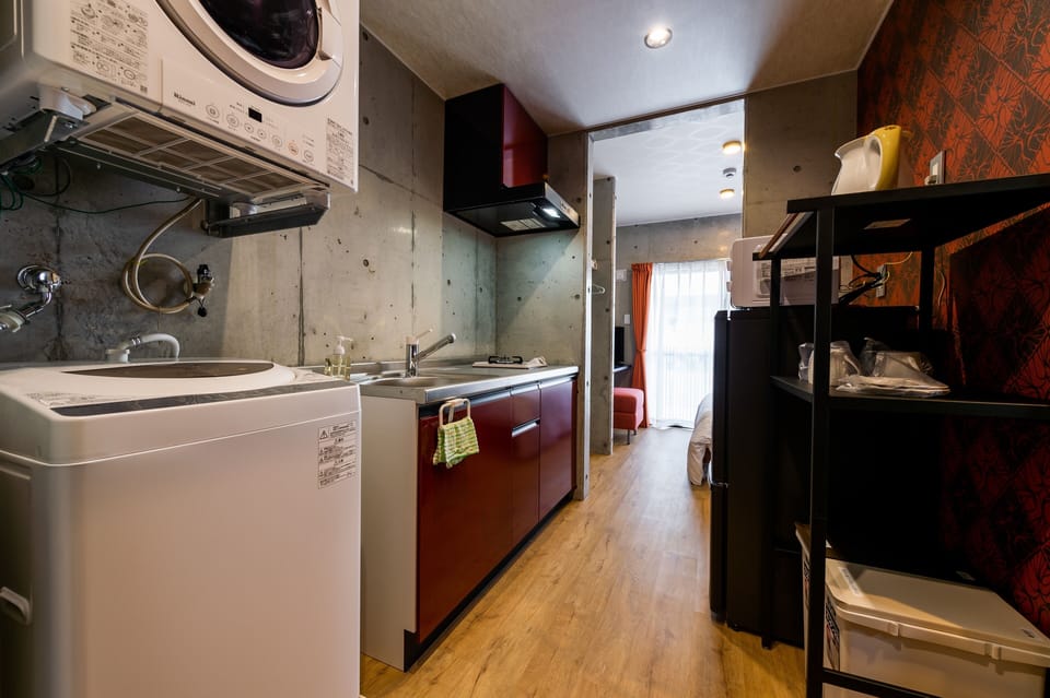 Standard Double Room | Private kitchen | Fridge, microwave, electric kettle, cookware/dishes/utensils