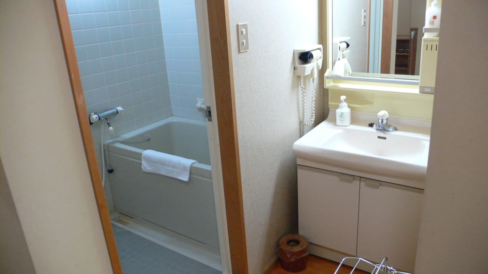 Main Building, Japanese Style Room for 5 Guests, Riverside | Bathroom | Combined shower/tub, free toiletries, hair dryer, slippers