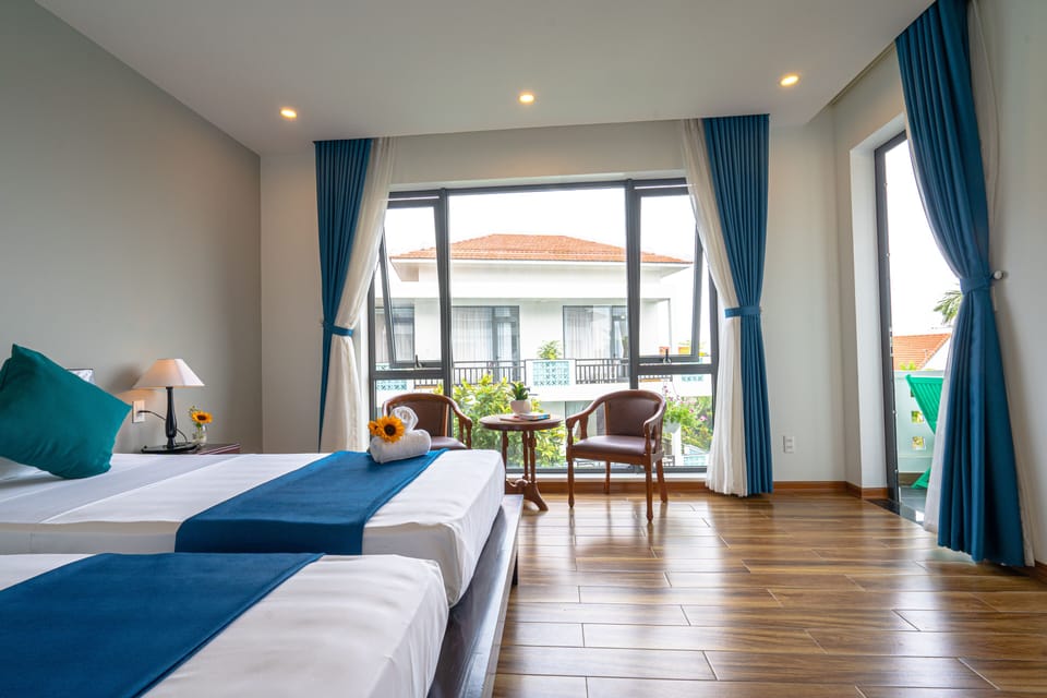 Deluxe Double or Twin Room, Pool View | Premium bedding, pillowtop beds, minibar, desk