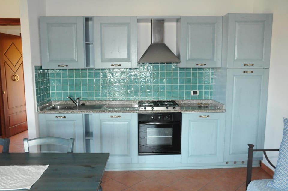 Full-size fridge, oven, stovetop, dishwasher