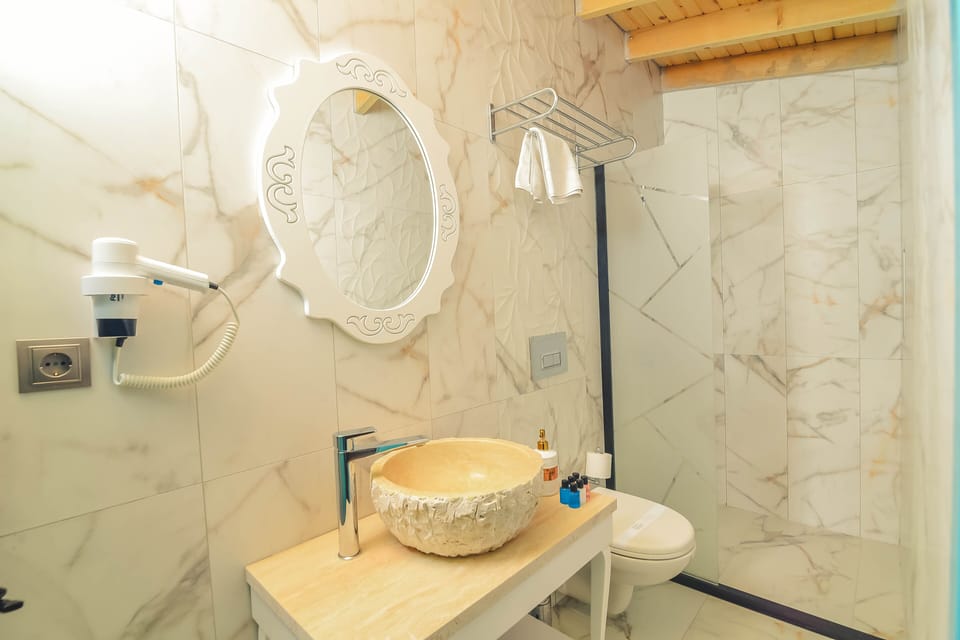 Standard Double Room | Bathroom | Shower, rainfall showerhead, free toiletries, hair dryer