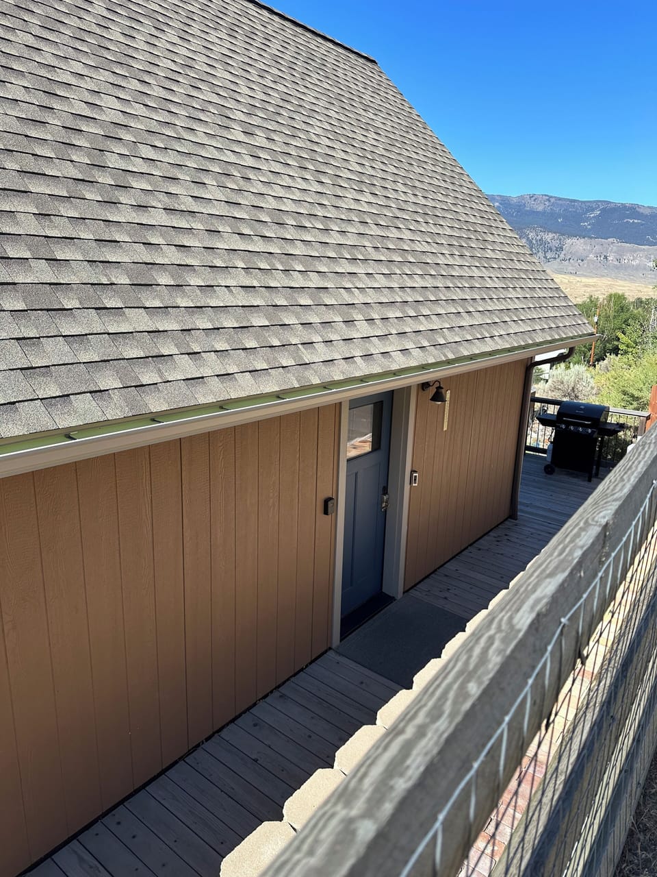 Entrance side of the house