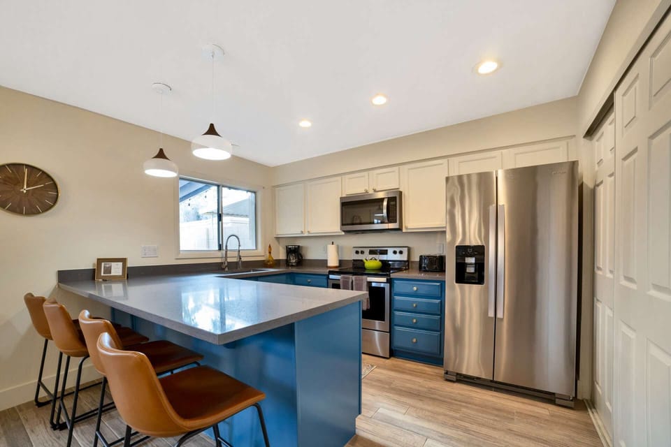 Kitchen has what you need to stay in and prepare your meals