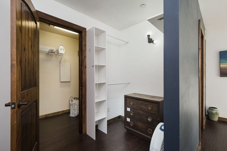 Closet and laundry room access.