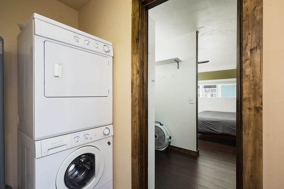 Clothes washer and dryer.