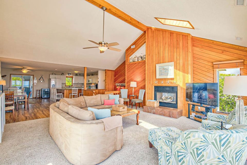 Top-Level Living Room with Deck Access