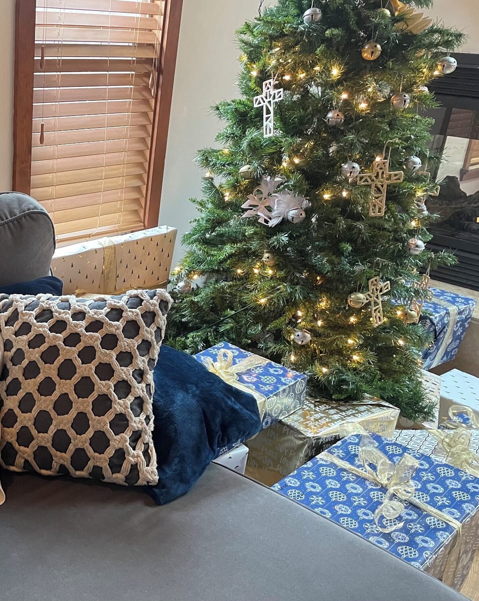 Optional Christmas decor for end of year guests!