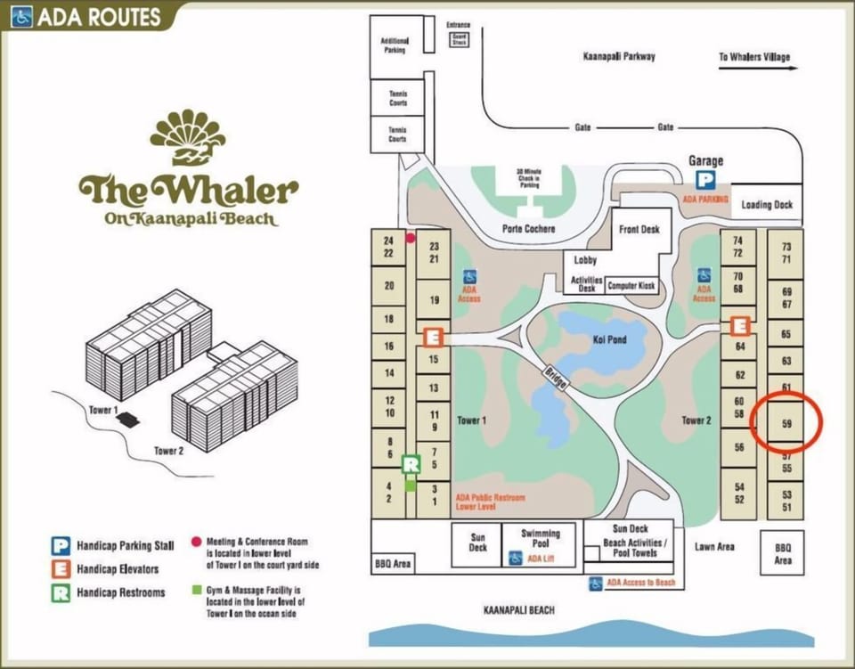 The Whaler Resort Map