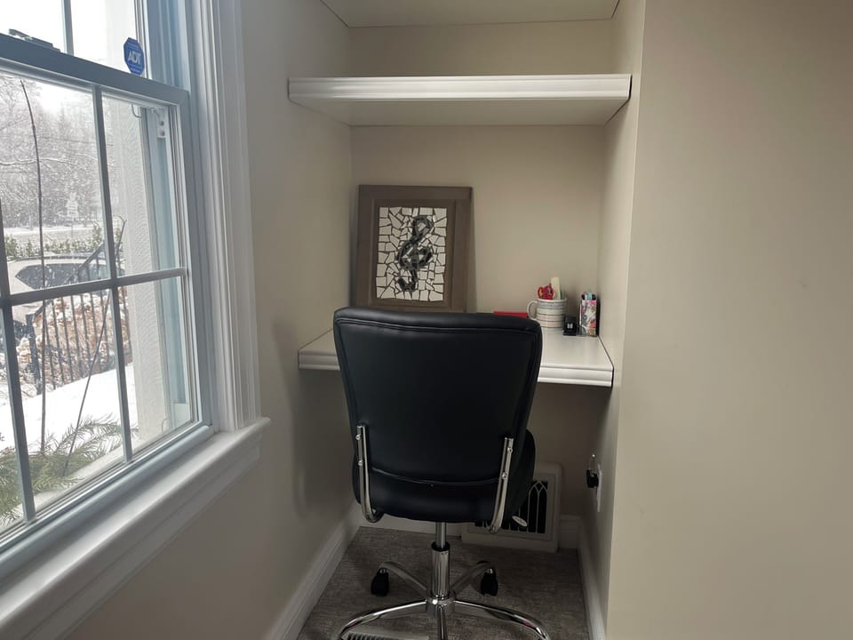 Desk nook in the Music Room.