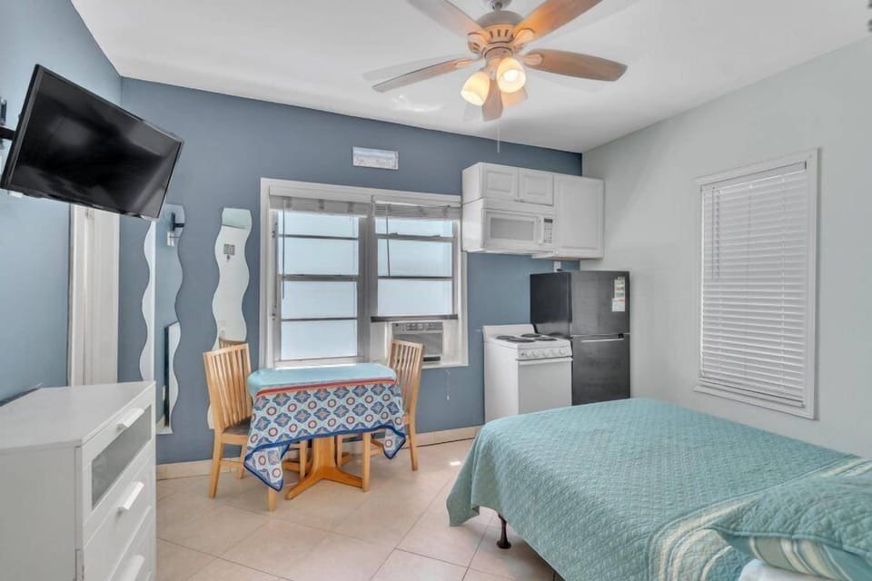 #10 = Ray's Retreat = efficiency w/full sized bed | Living area | TV