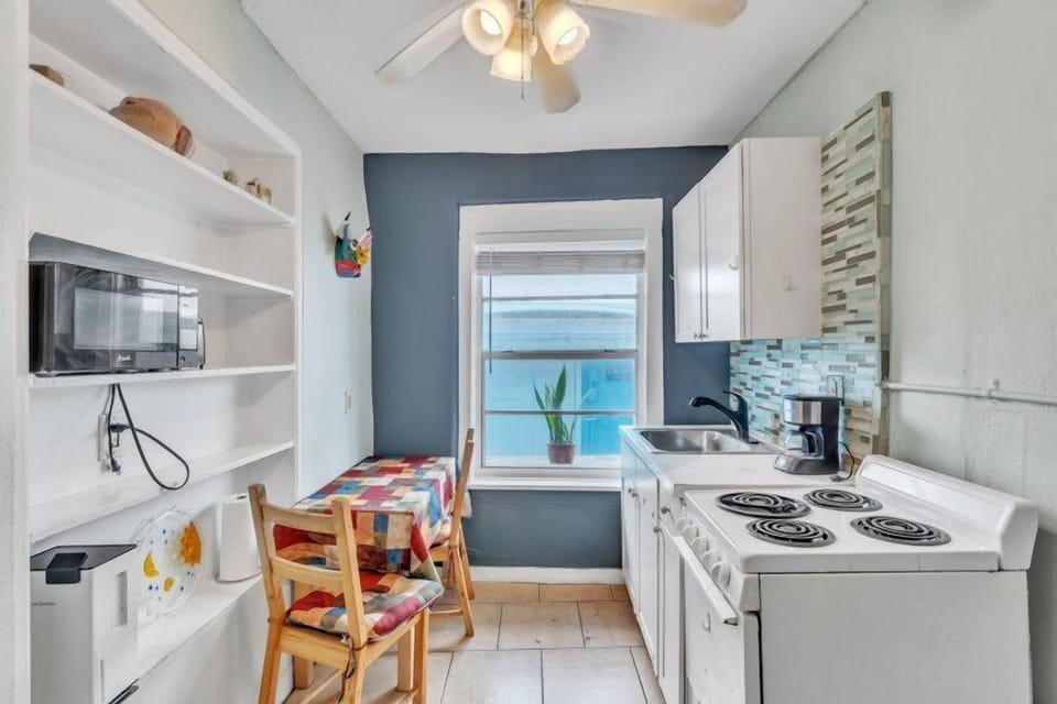 #2  = Turtle Nest = 1 bedroom with a queen sized bed | Private kitchen | Fridge, microwave, oven, stovetop
