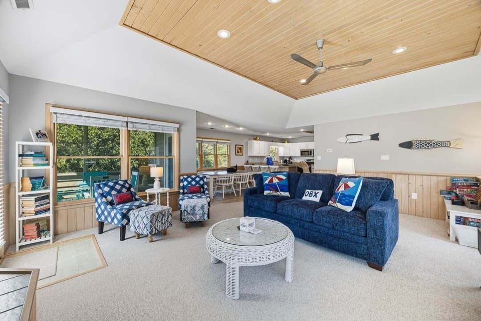 Top-Level Living Room with Deck Access