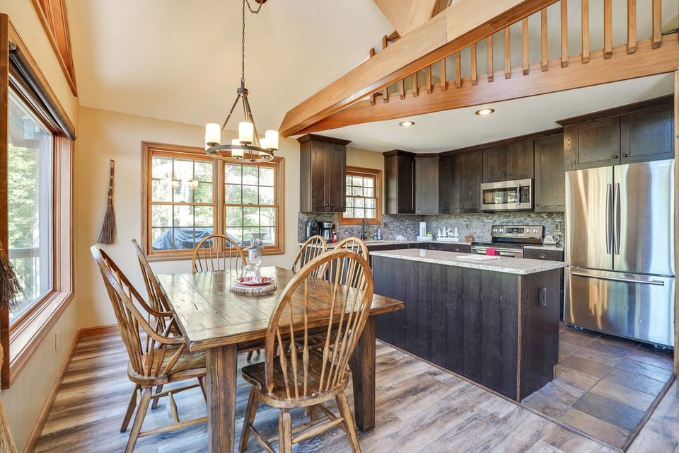 Fully stocked kitchen with modern conveniences