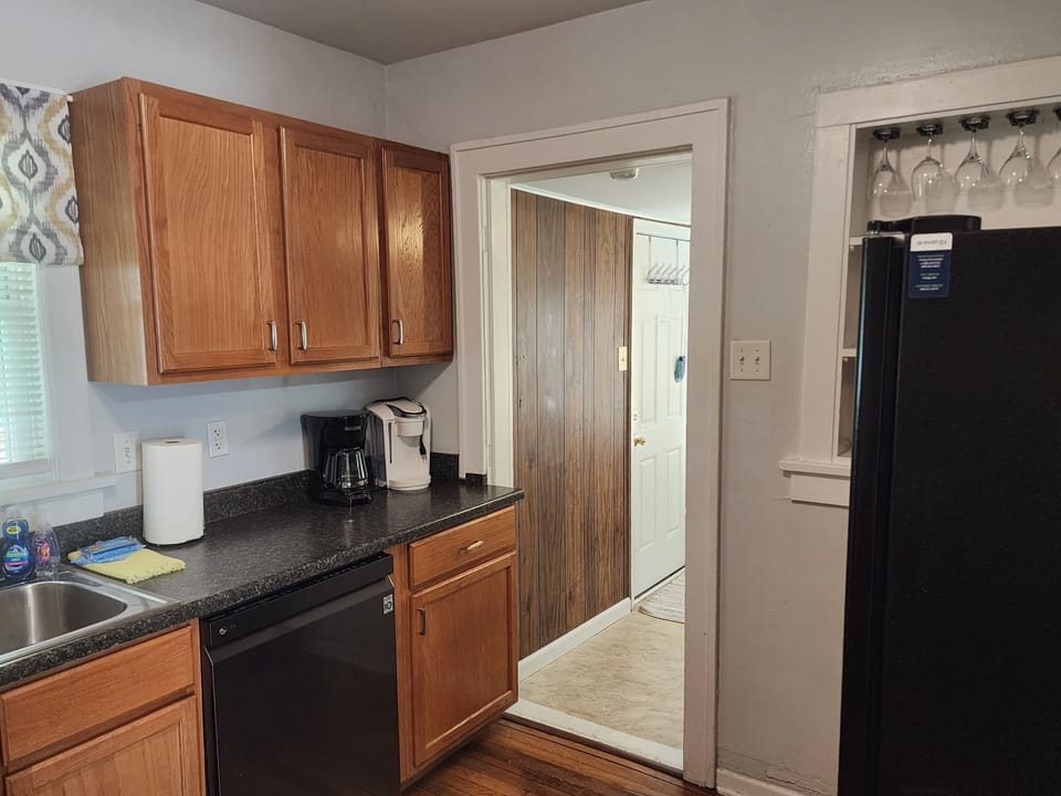 Kitchen counter with two coffee makers