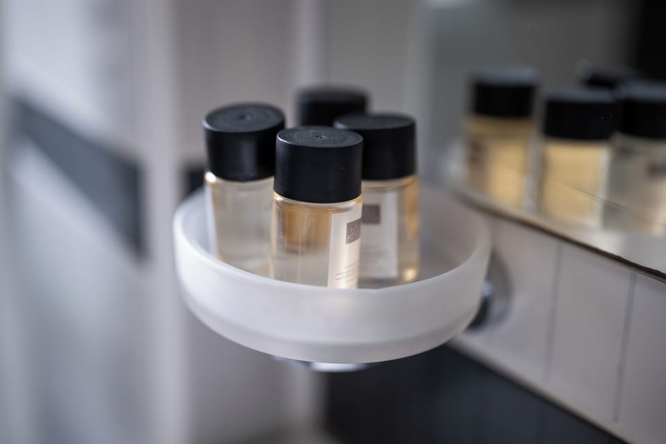 Shower, free toiletries, hair dryer, bathrobes