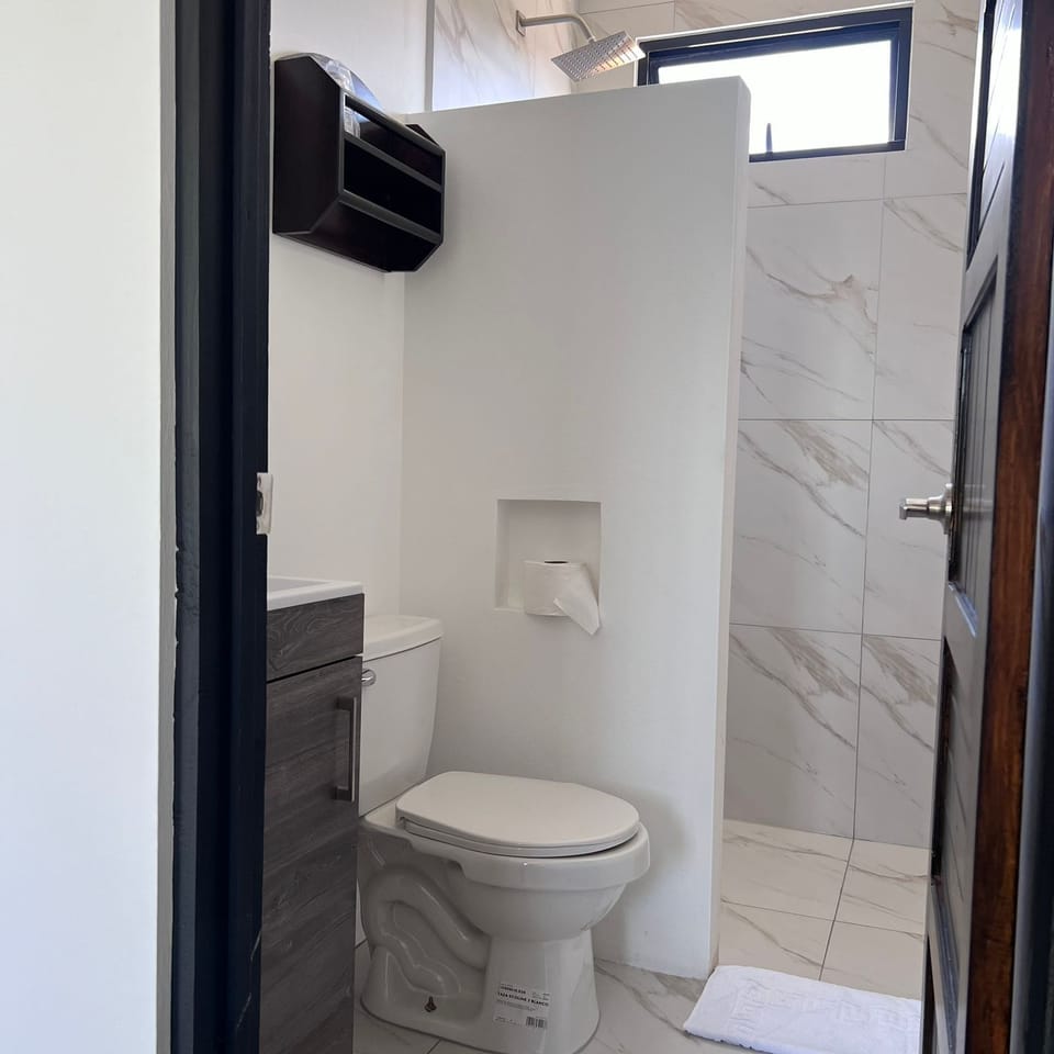 Executive Room | Bathroom | Shower, towels, soap, toilet paper