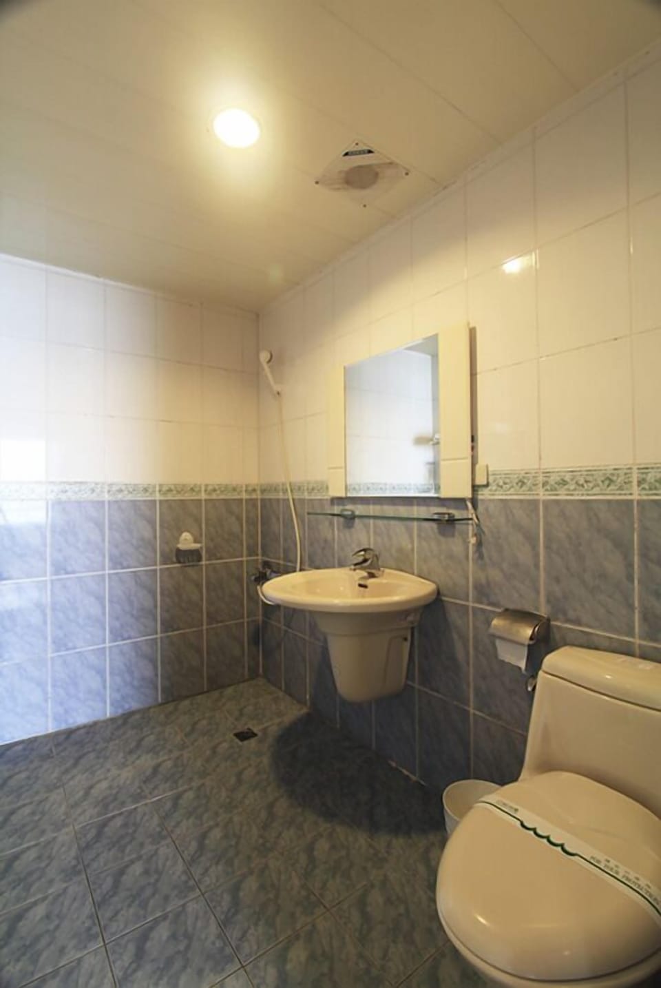 Shower, free toiletries, hair dryer, slippers