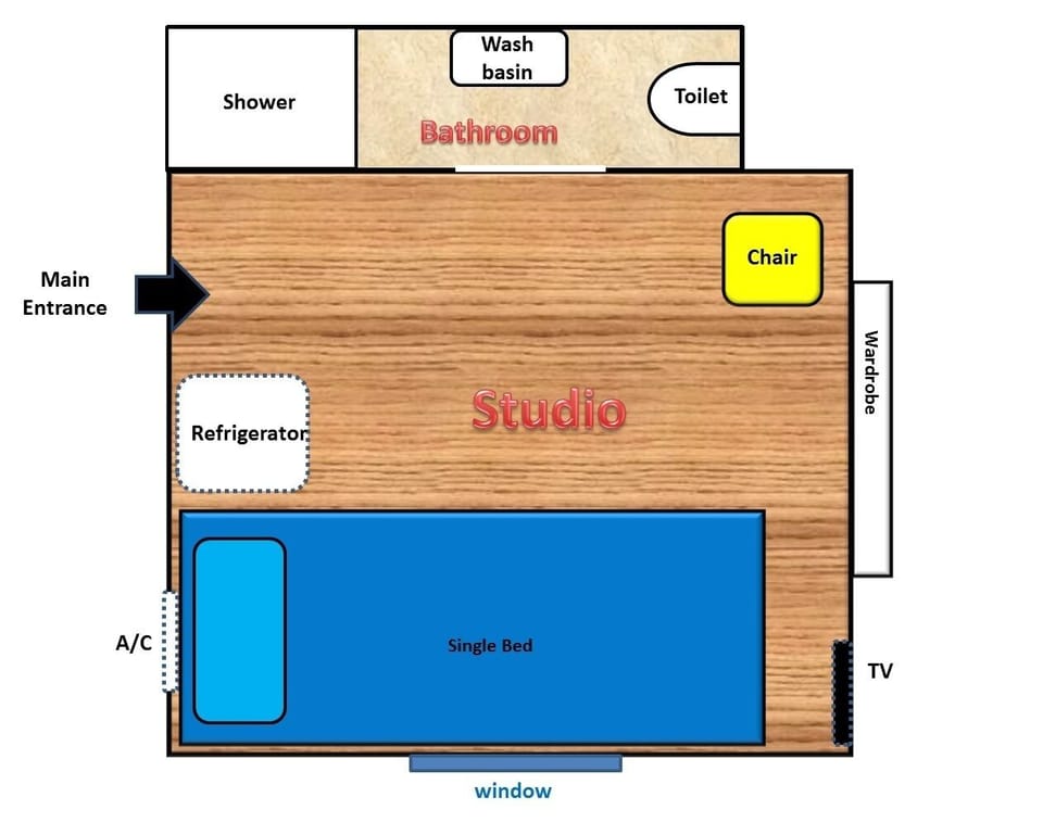Economy Studio (1 Adult) | Floor plan