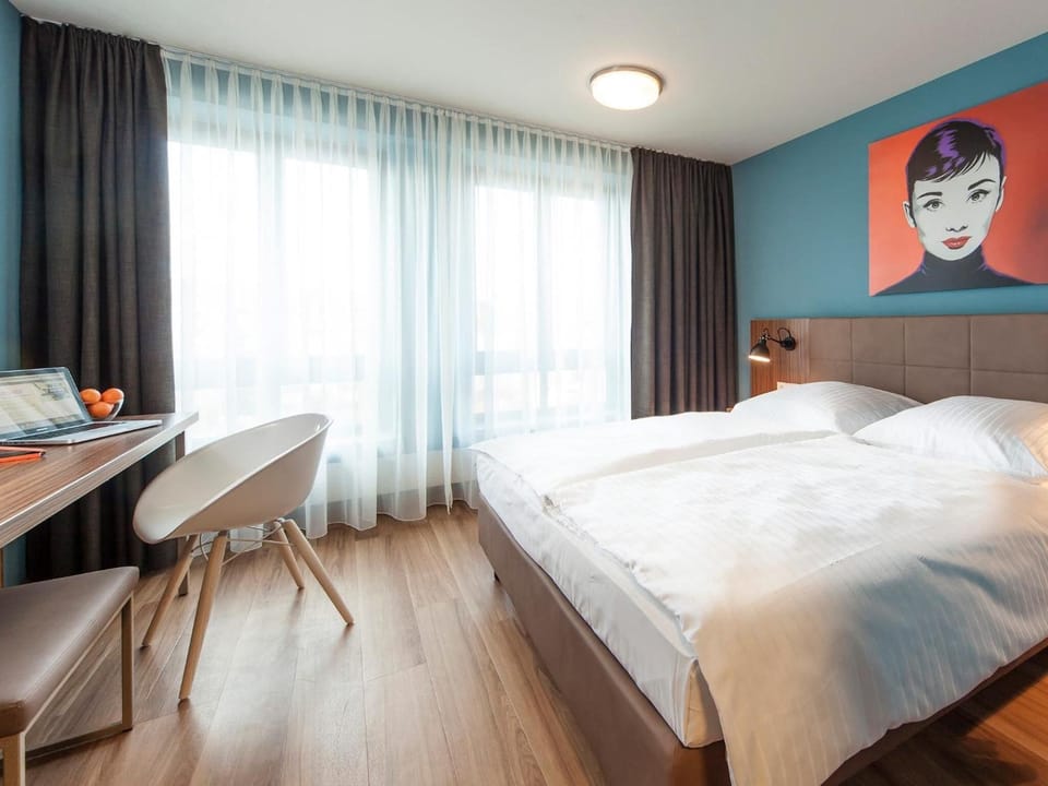 In-room safe, desk, laptop workspace, blackout drapes