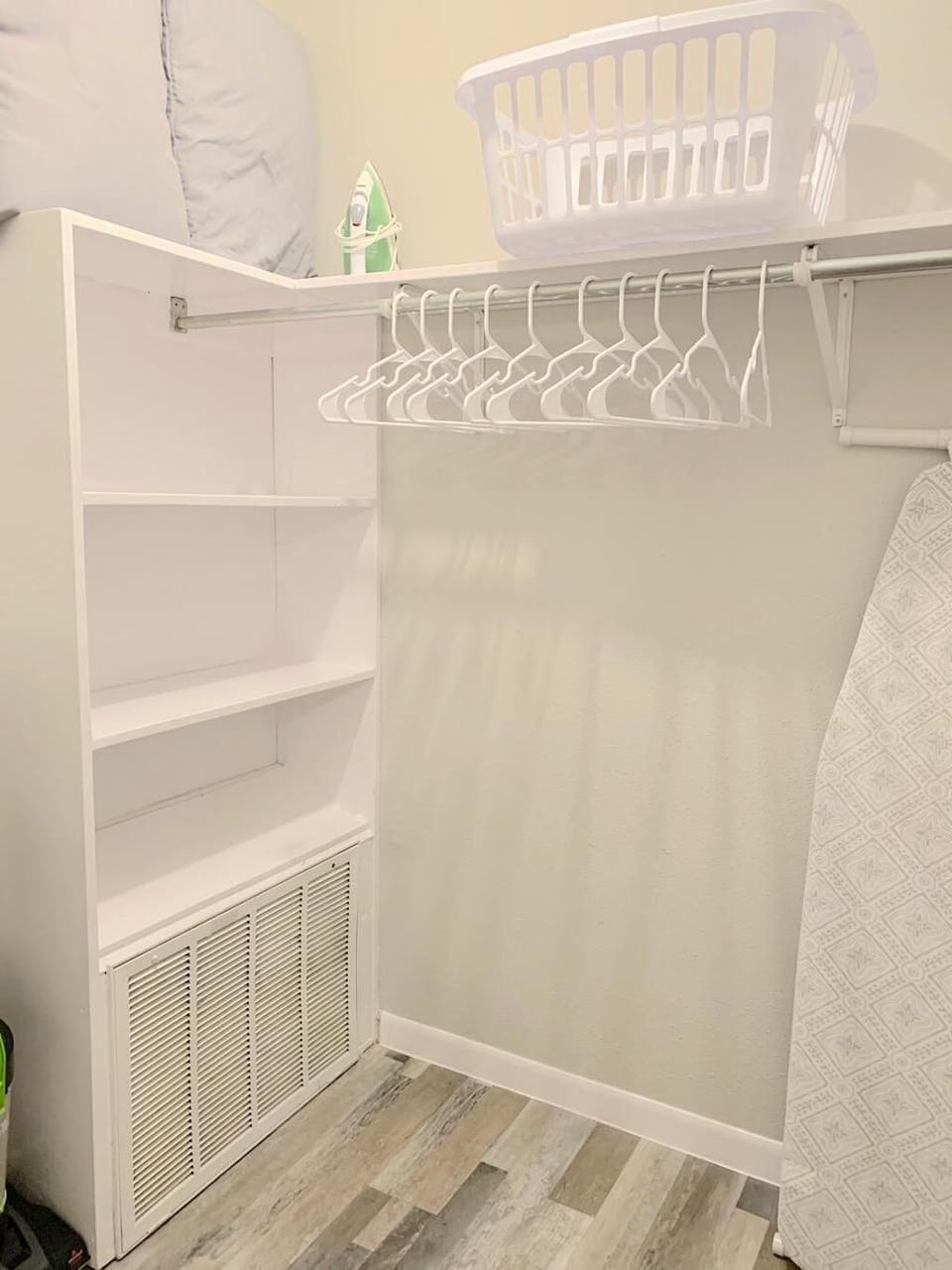 Walk-In Closet with built-in shelves