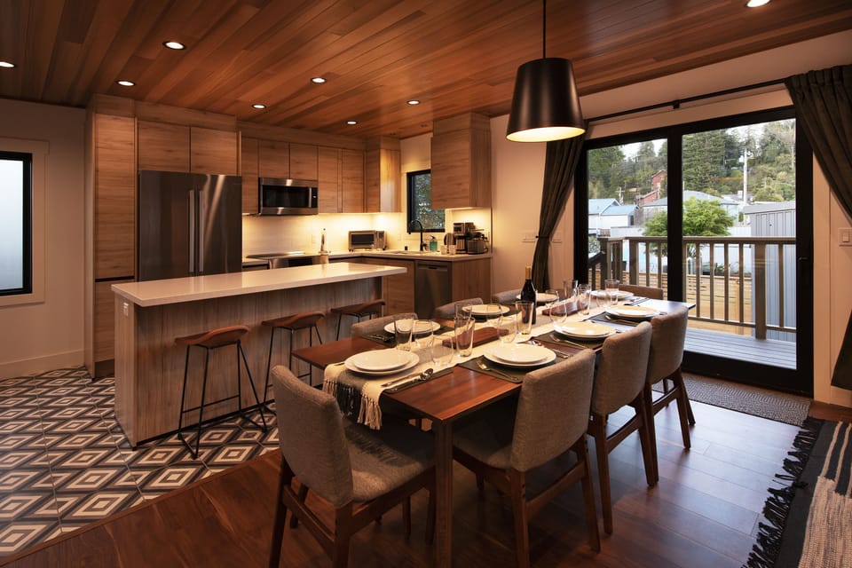 Room for eveyone to dine comfortably at the table.