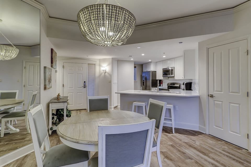 Dining room and kitchen