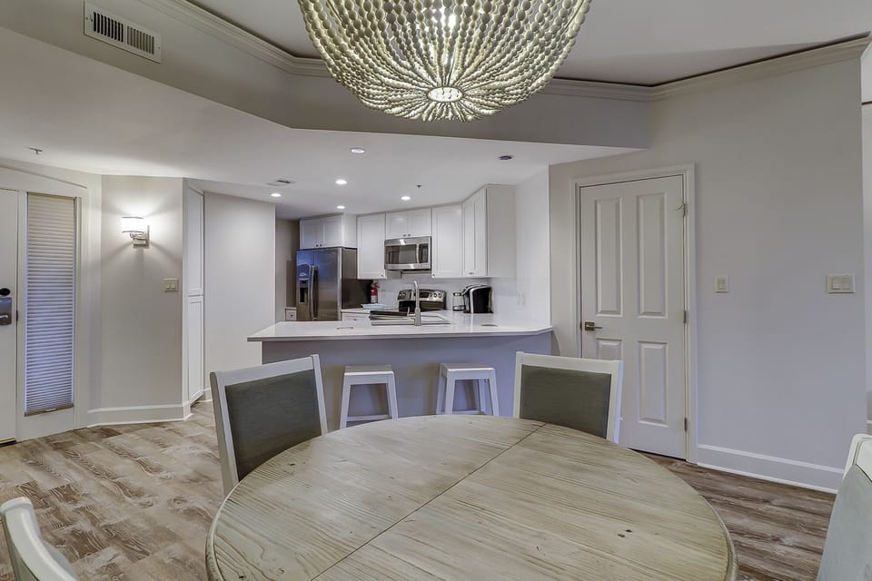 Dining room and kitchen