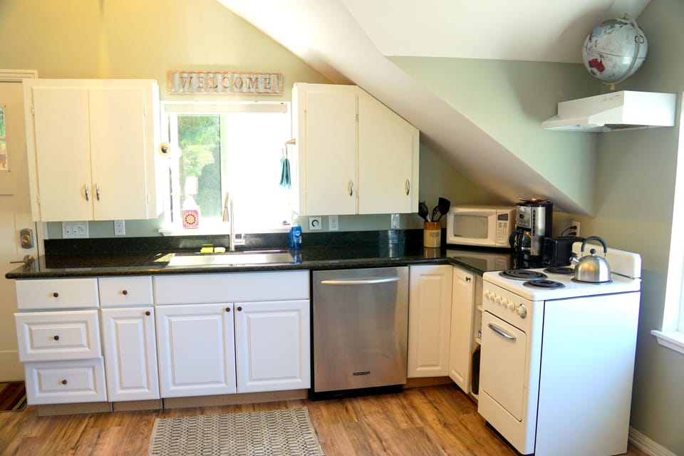 Nicely stocked kitchen