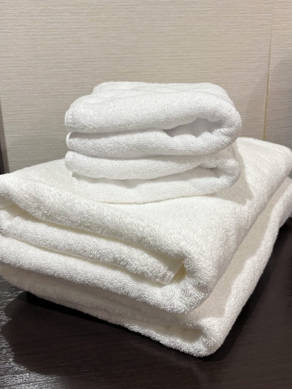 Combined shower/tub, hair dryer, slippers, bidet