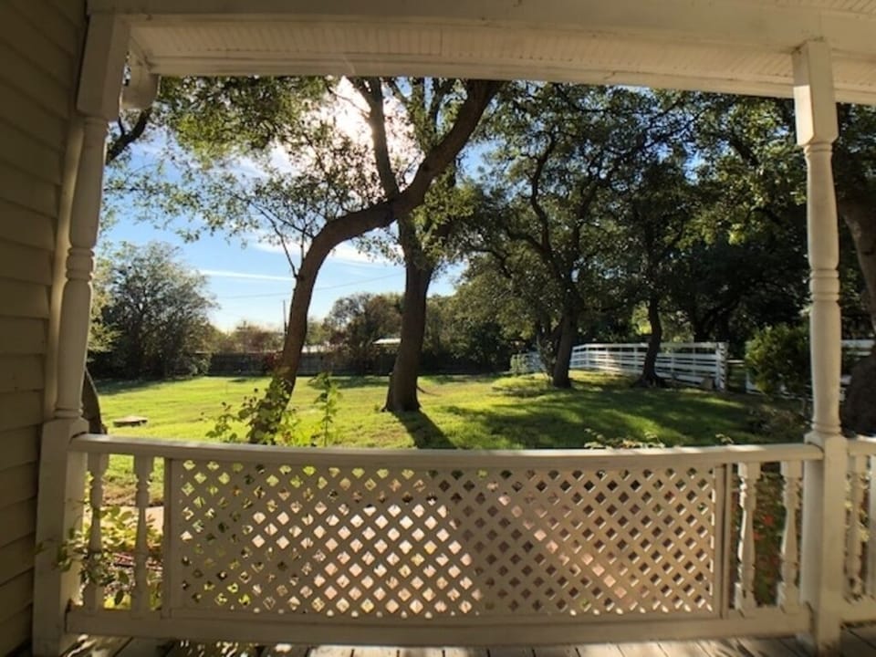 View from side porch