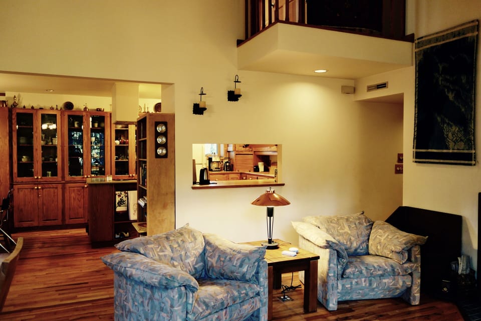 Kitchen connects to great room and is somewhat enclosed to limit noise