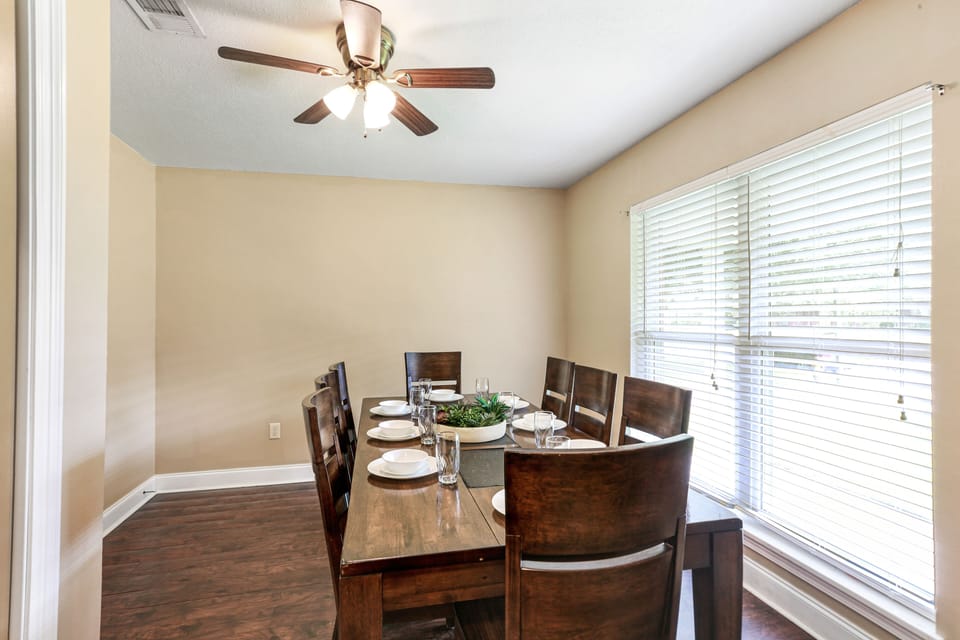 Formal Dining Room Seats 8 with extra seating available 