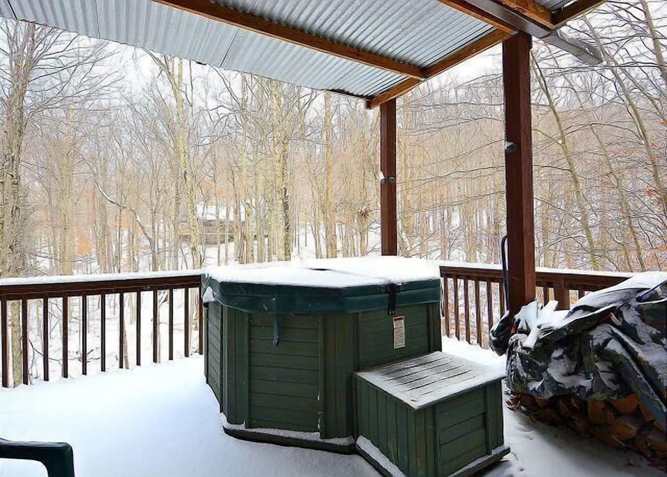 Winter Hot Tub Exterior