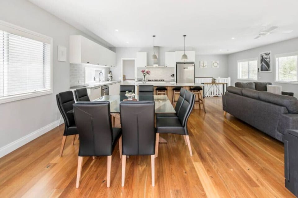 Spacious and light-filled dining area.