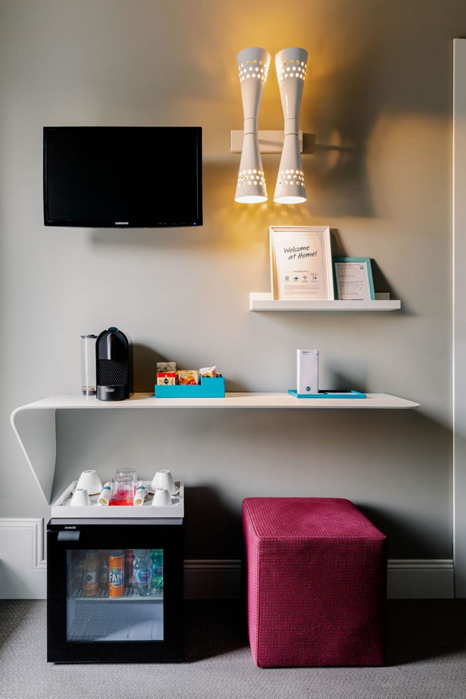 Minibar (free items), in-room safe, blackout drapes, soundproofing