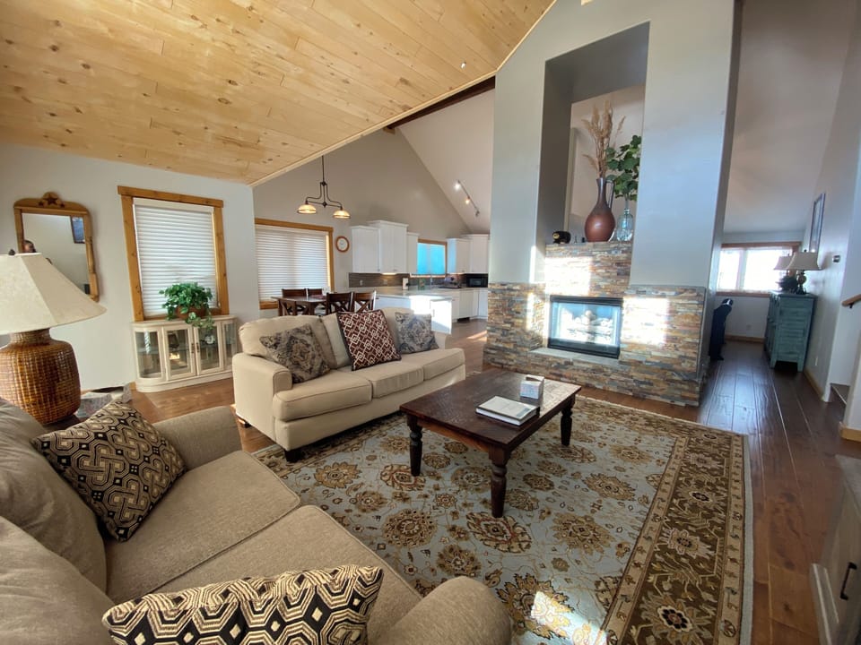 Living room with Gas Burning Fireplace
