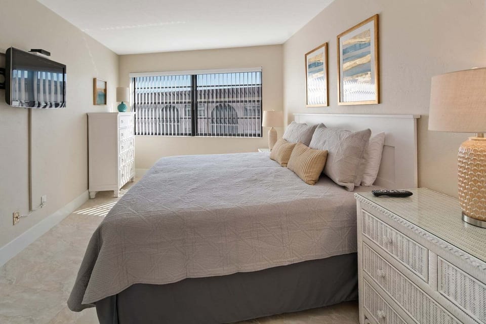Bedroom with sunny morning window