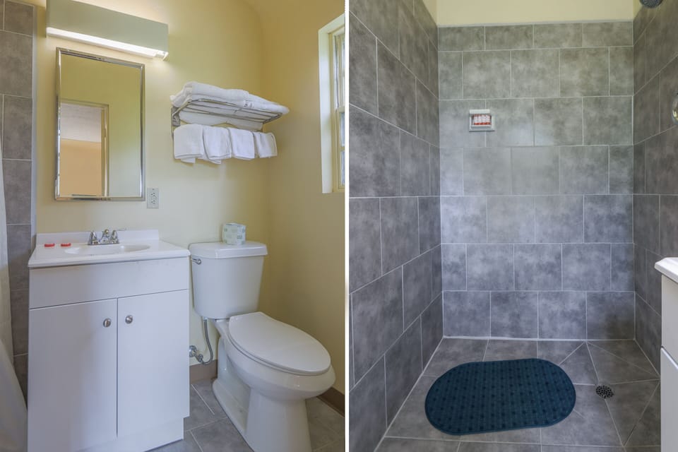 Double Queen Suite | Bathroom | Free toiletries, towels
