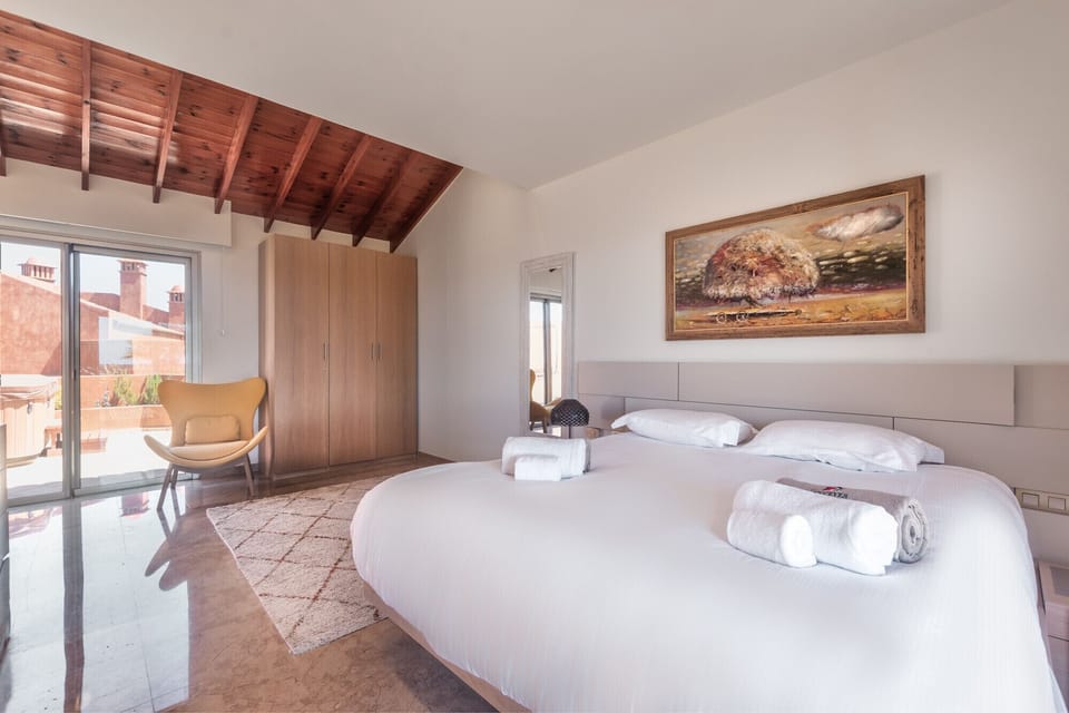 Large bedroom with king-size bed