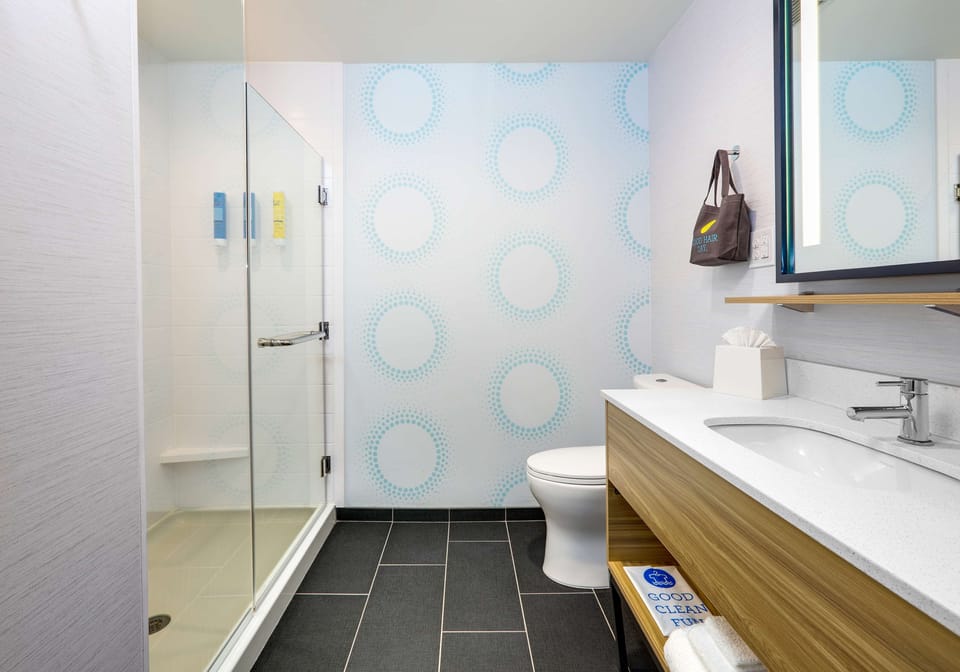 Room, 1 King Bed | Bathroom | Free toiletries, hair dryer, towels, soap